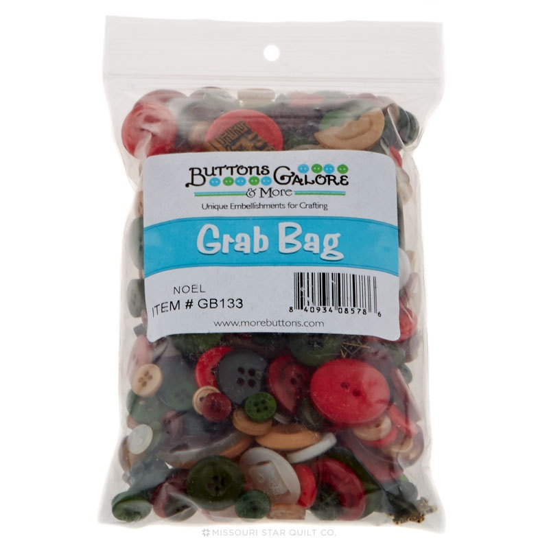 Buttons Galore GB133 Grab Bag Noel Button