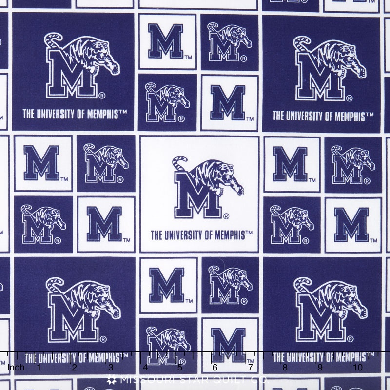 College - University of Memphis Allover Yardage
