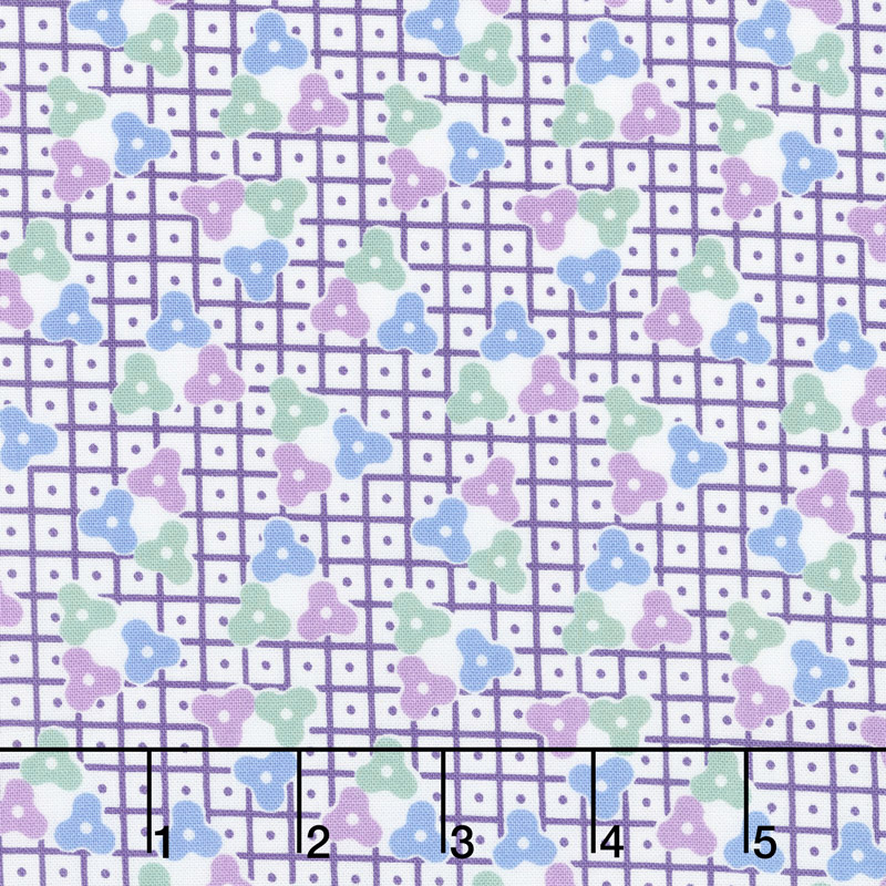 Lottie Ruth - Lattice Purple Yardage