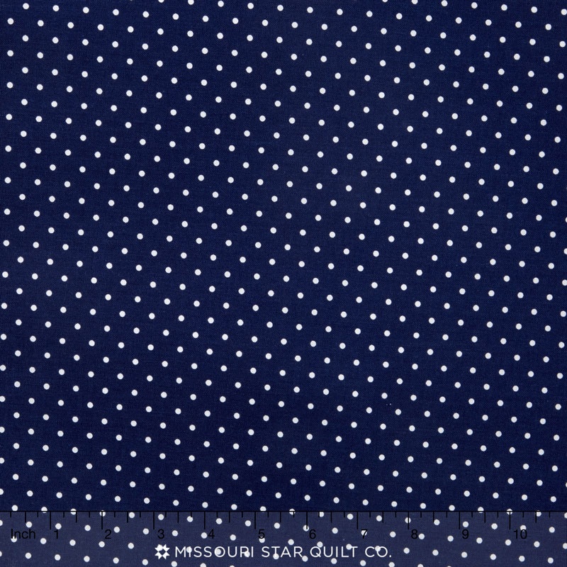 Happy Dots - Pinhead Navy Yardage