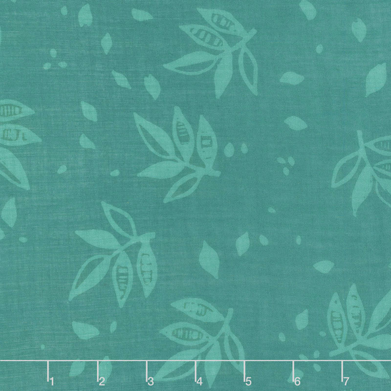 Bazaar Rayon Batiks - Flowers Teal Yardage