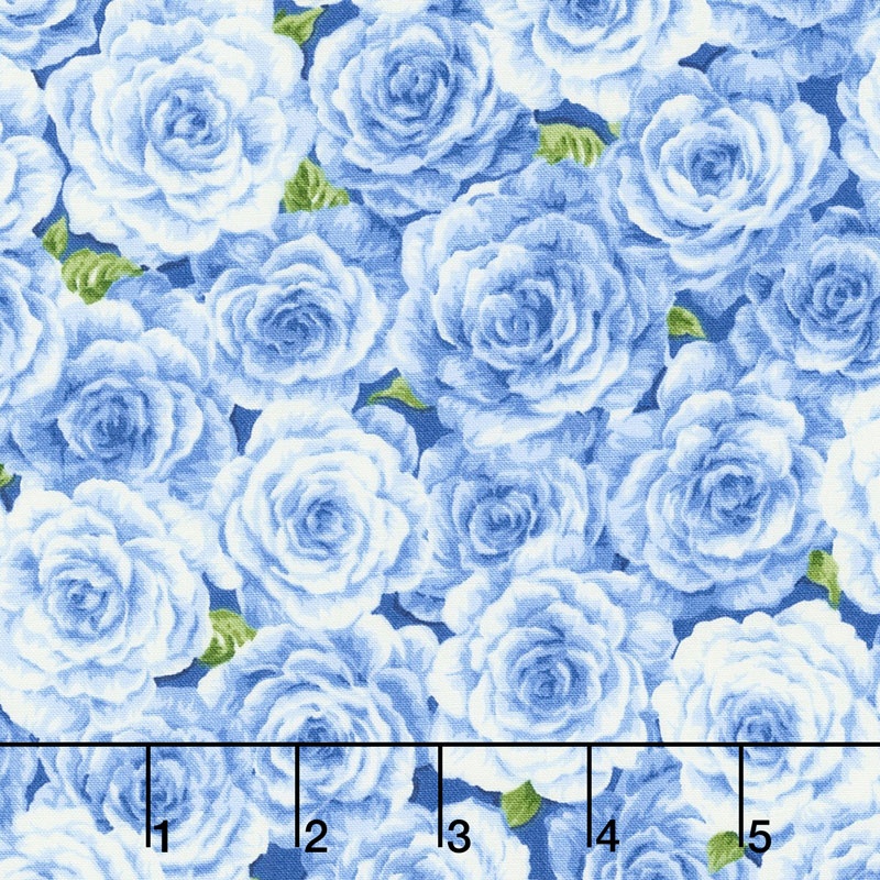 Victoria Gardens - Packed Rose Royal Yardage