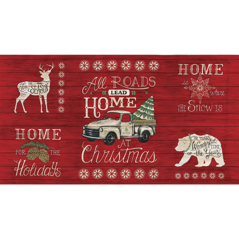 Holiday Lodge - Holiday Berry Red Panel
