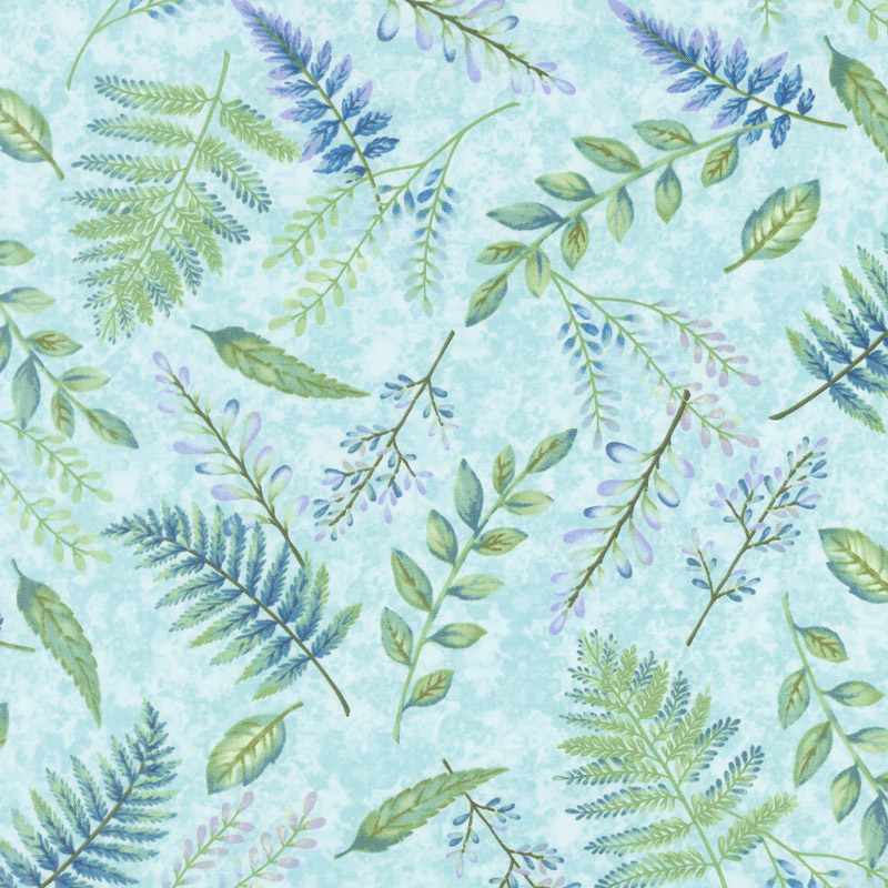 Feather & Flora - Fern Light Spruce Yardage