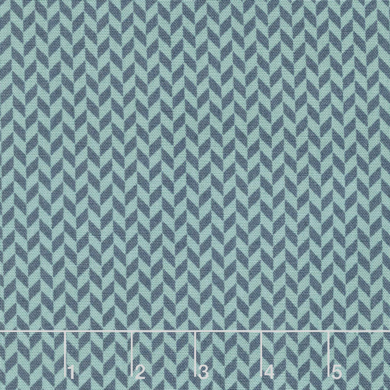 Make Yourself at Home - Herringbone Texture Navy Blue Yardage