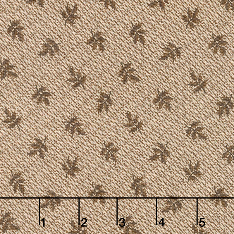 Hickory Road - Leaves Light Brown Yardage