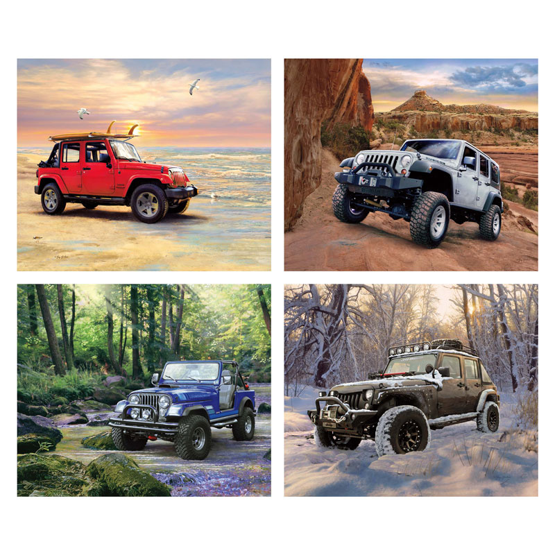 Jeep in the Wild - Jeep Pillow Digitally Printed Panel
