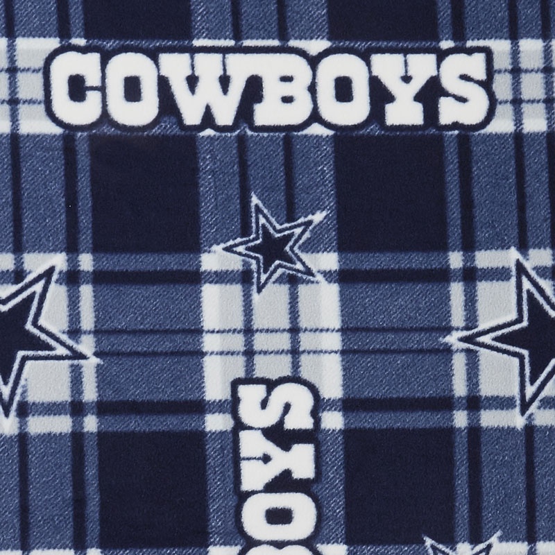 NFL Fleece - Dallas Cowboys Blue/Silver Yardage