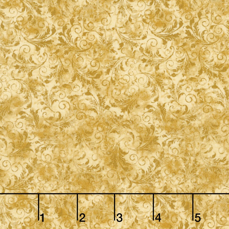 Echo - Tonal Filigree Gold Yardage