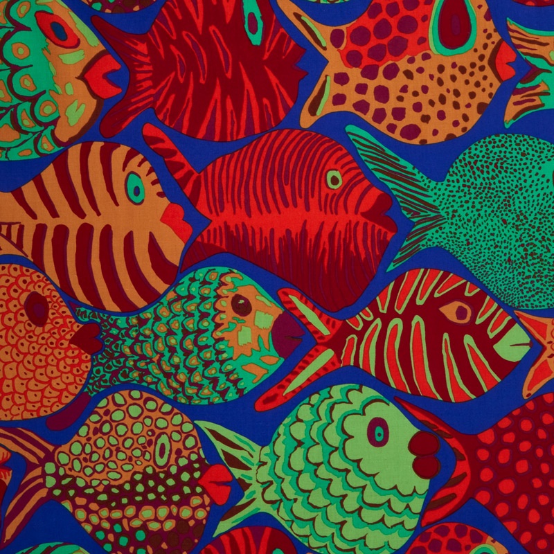 Kaffe Collective - Spicy Palette Shoal Blue Yardage