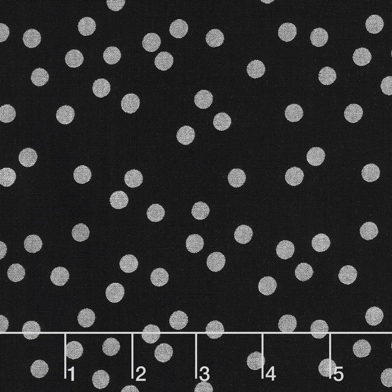 Juniper - Dot Gray Metallic Yardage