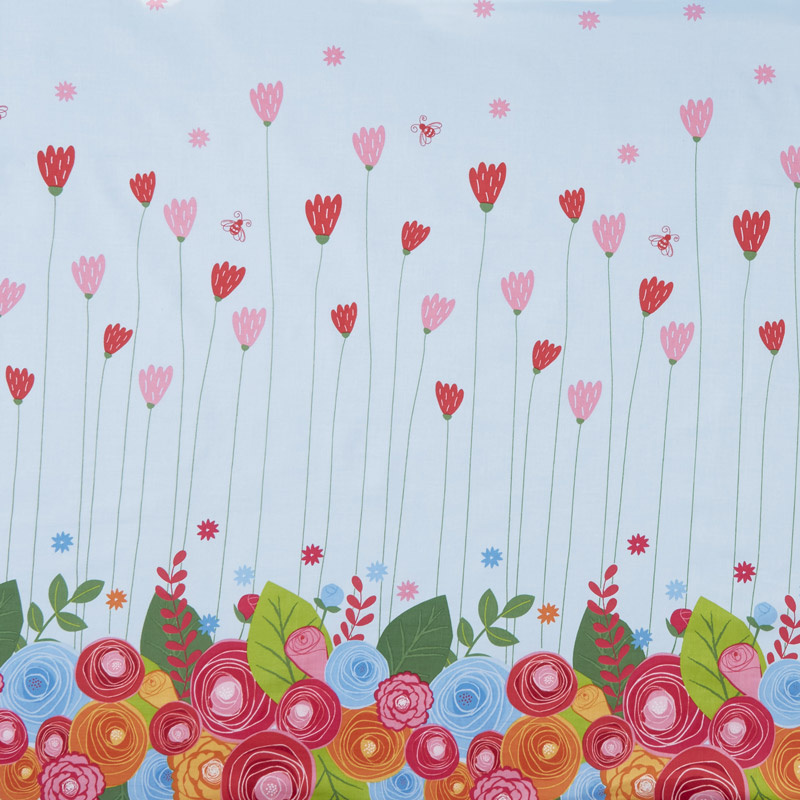 Simply Happy - Blue Border Yardage