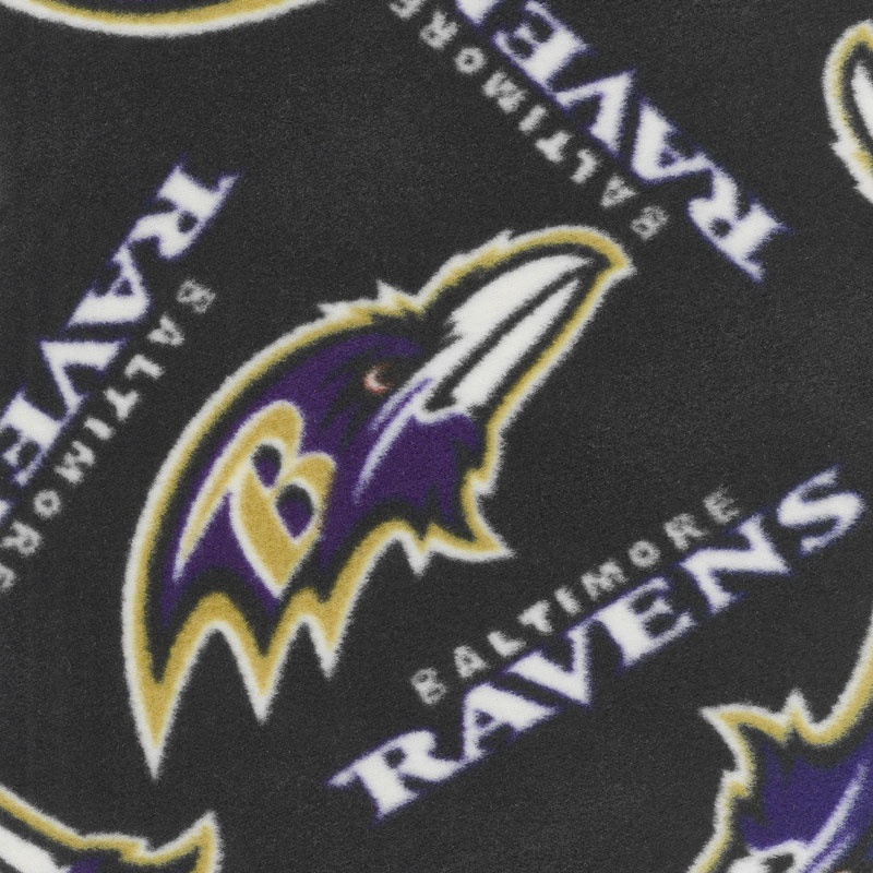 NFL Fleece - Baltimore Ravens Black Yardage