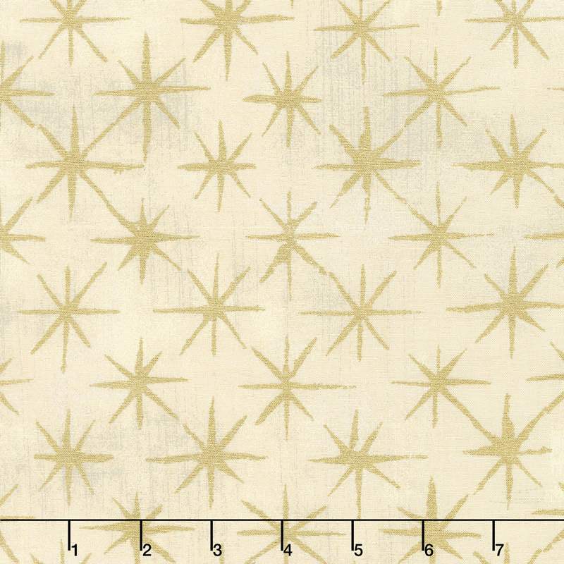 Grunge Seeing Stars - Manilla Metallic Yardage