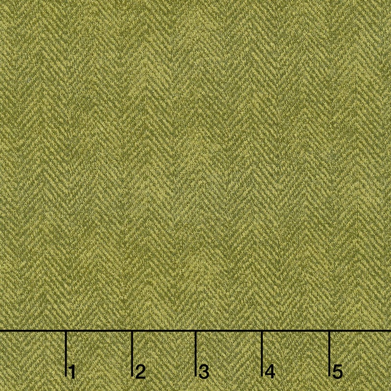 Woolies Flannel - Herringbone Green Yardage