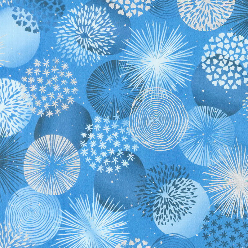 Shiny Objects - Sweet Somethings Bonbon Blueberry Metallic Yardage