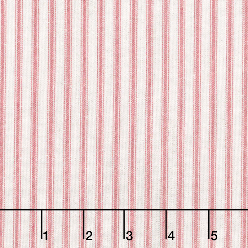 Farmhouse Rose - Stripes Pink Yardage