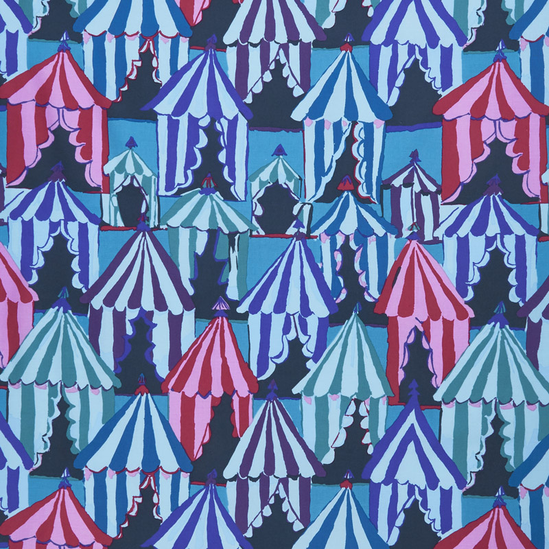 Kaffe Fassett Collective Spring 2018 - Dark Glamping Blue Yardage