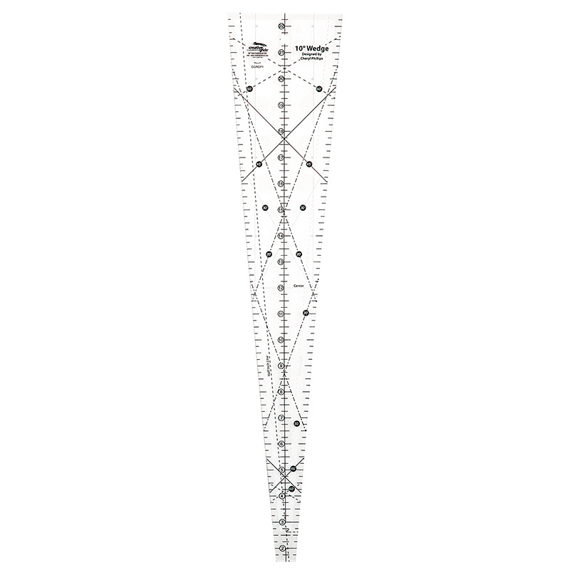 Wedge Edge Ruler 10 Degree Wedge Ruler Template – WYFC