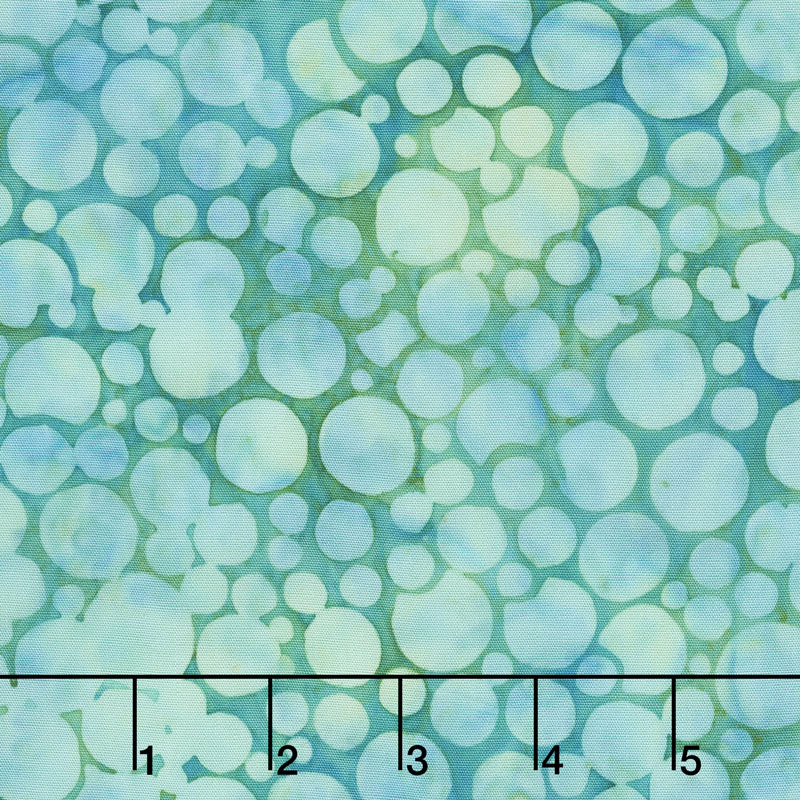 Petal Pushers Batiks - Mini Bubbles Turquoise Yardage