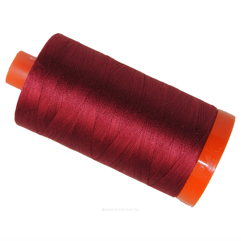 Aurifil 50 WT 100% Cotton Mako Large Spool Thread - Burgundy