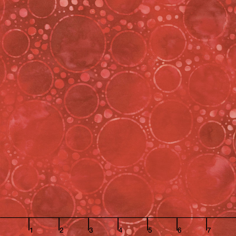 Artisan Batiks - Color Source 7 Bubbles Crimson Yardage