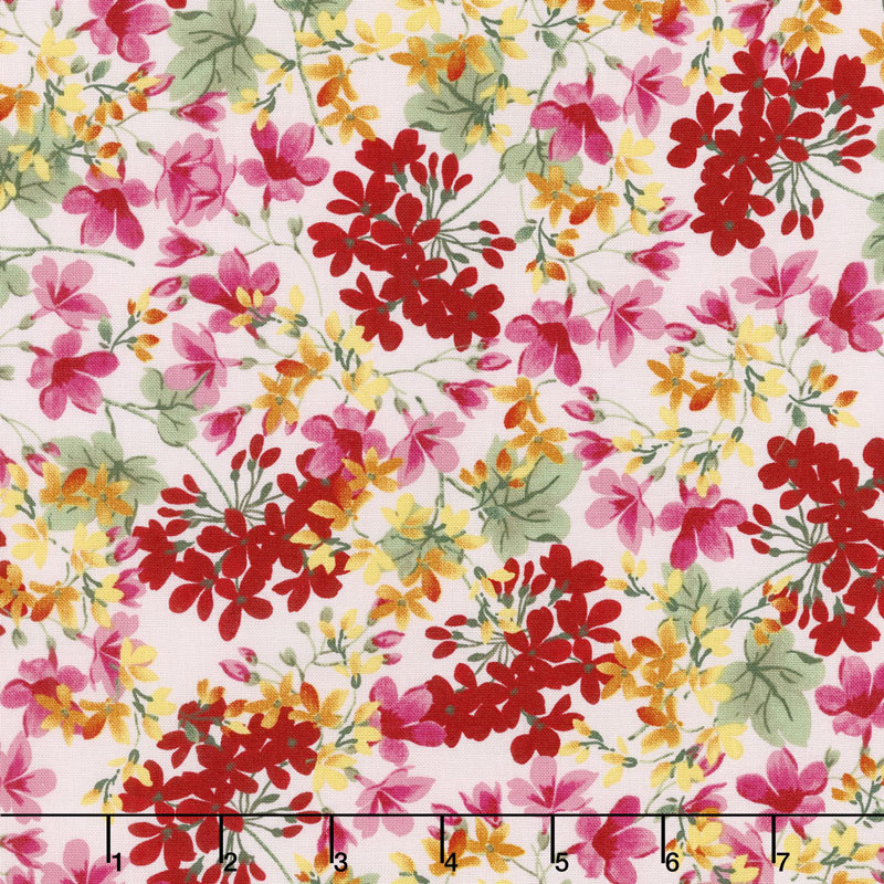 Farmhouse Floral - Floral Pink Yardage