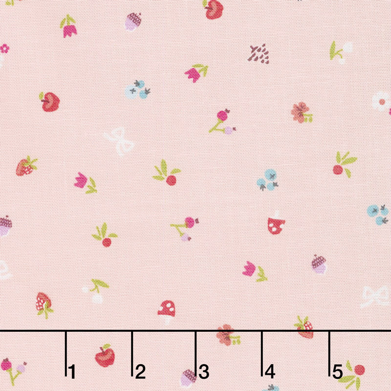 Little Red in the Woods - Bits Pink Yardage