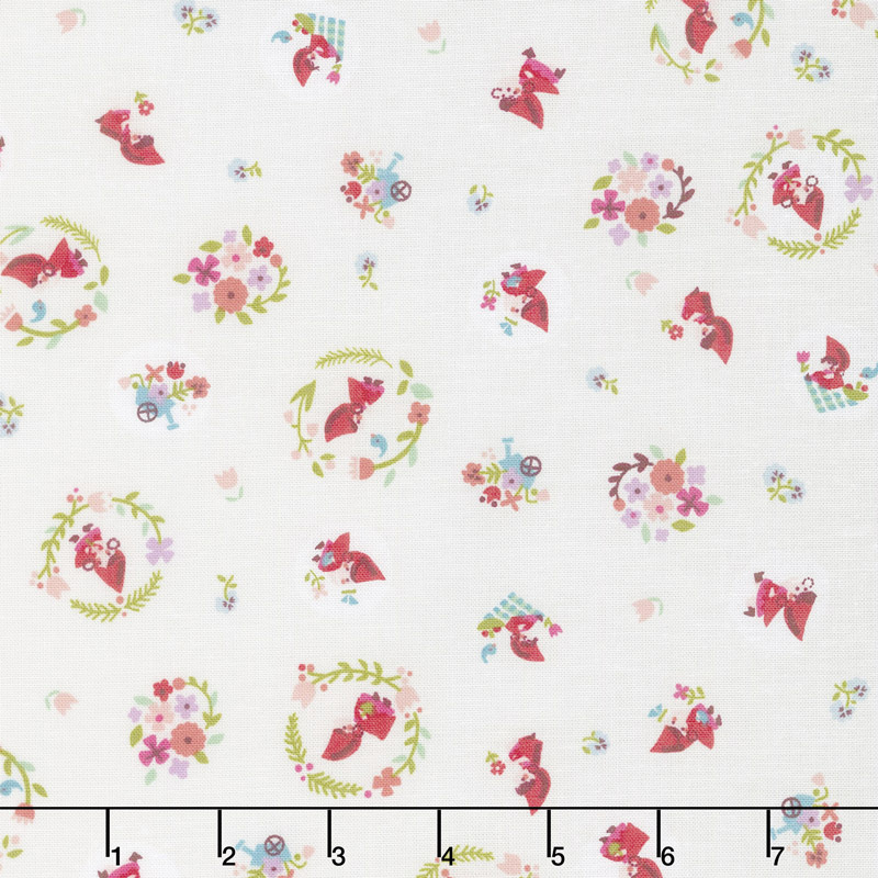 Little Red in the Woods - Toss Cream Yardage