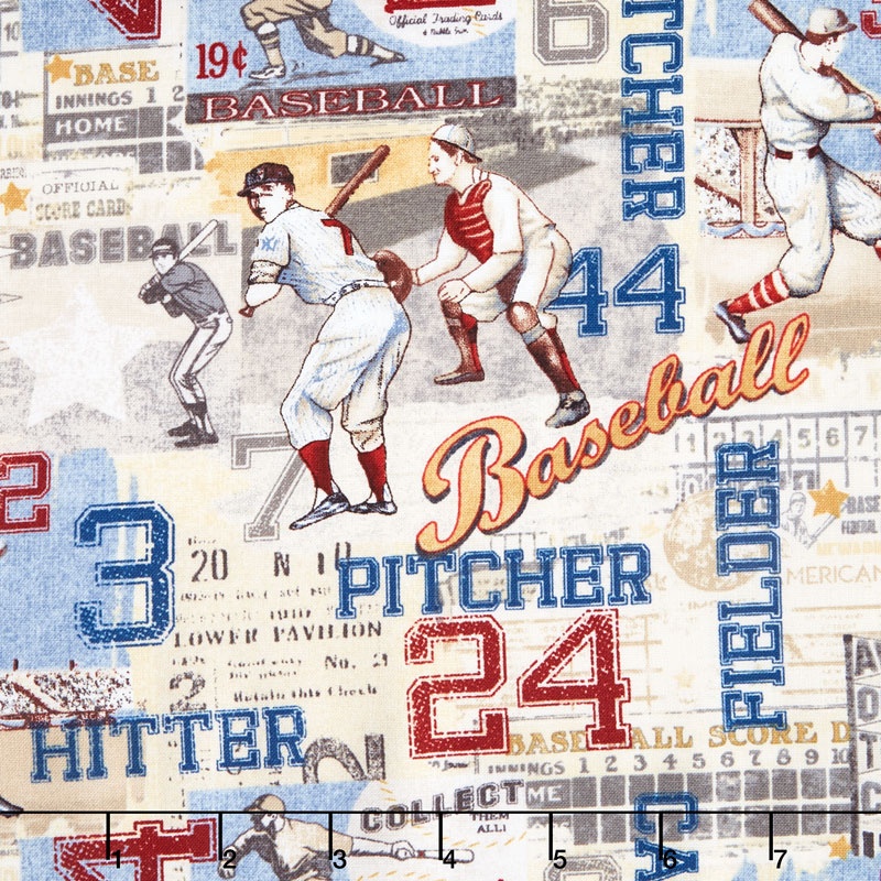 Play Ball - American Pastime Light Blue Yardage