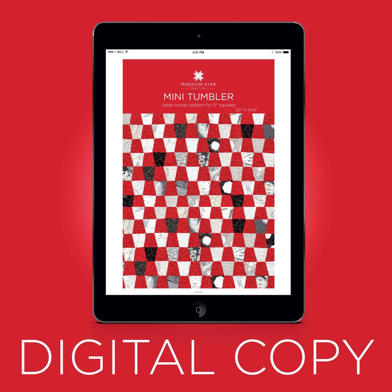 Digital Download - Mini Tumbler Runner Quilt Pattern by MSQC