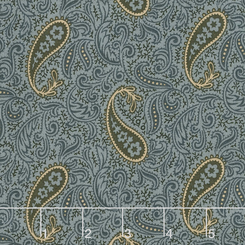 Mrs. Miller's Apprentice - Papa's Paisley Blue Yardage