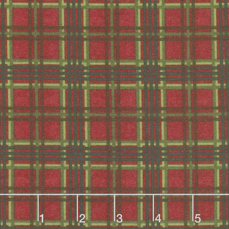 Winter Manor - Plaid Cardinal Yardage
