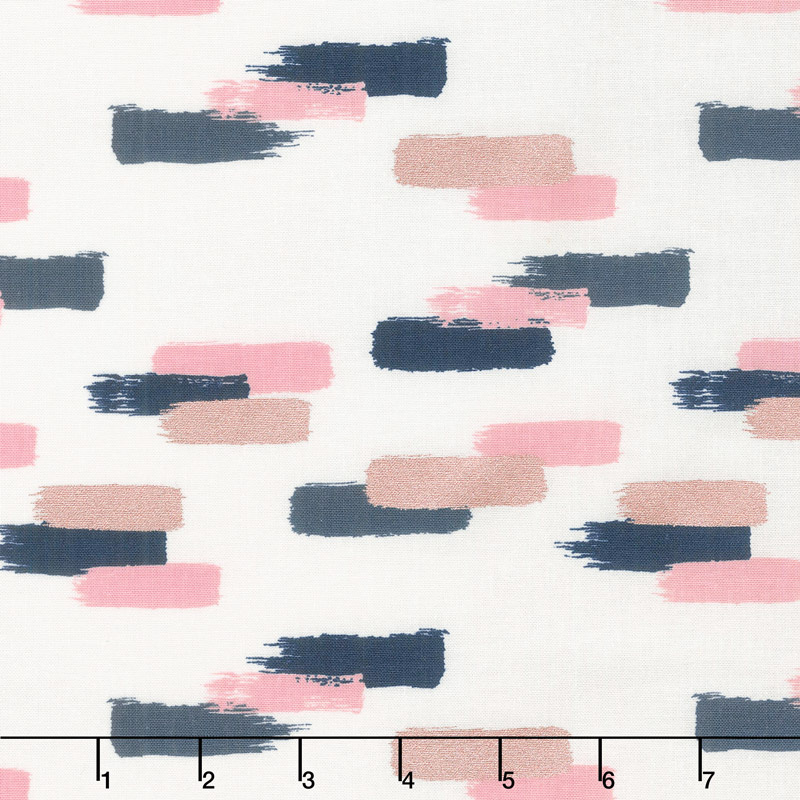 Blush - Strokes Cream Sparkle Yardage