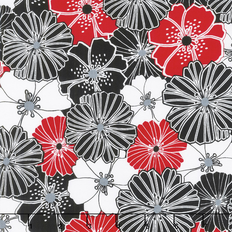 Cherry Twist - Packed Poppies Cherry Yardage