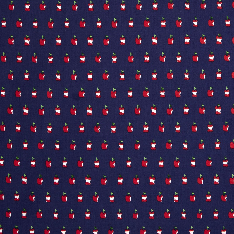 In the Kitchen - Apple A Day Navy Yardage