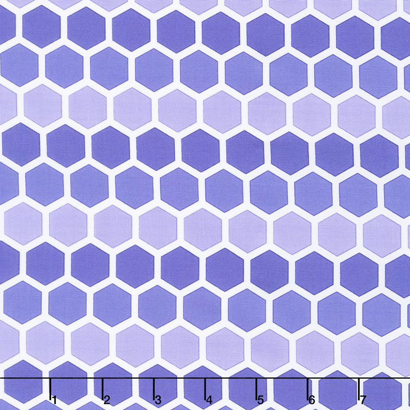 Confetti - Honeycomb Purple Yardage