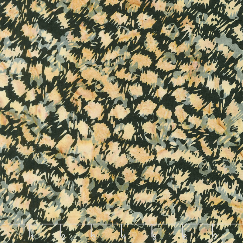 Wild Things Batiks - Cheetah Licorice Yardage
