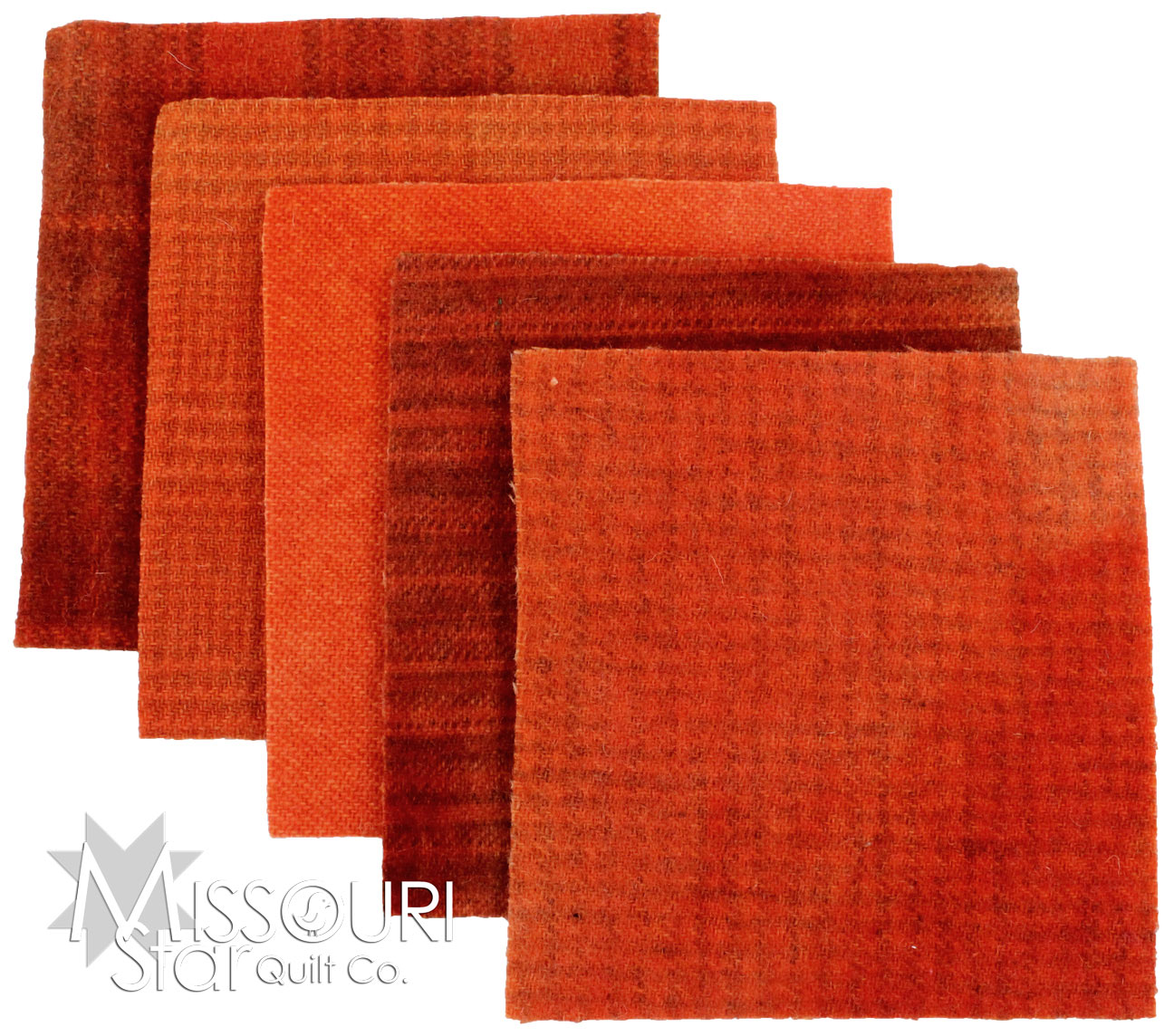 Deep Persimmon Wool Charm Pack
