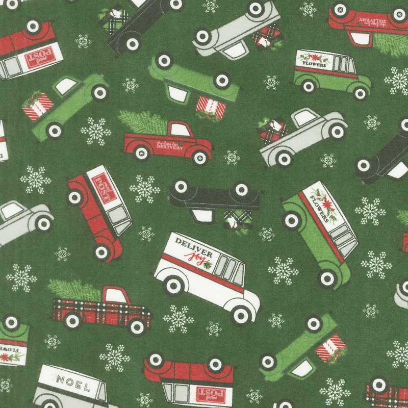 Designer Flannel - Christmas Main Green Yardage