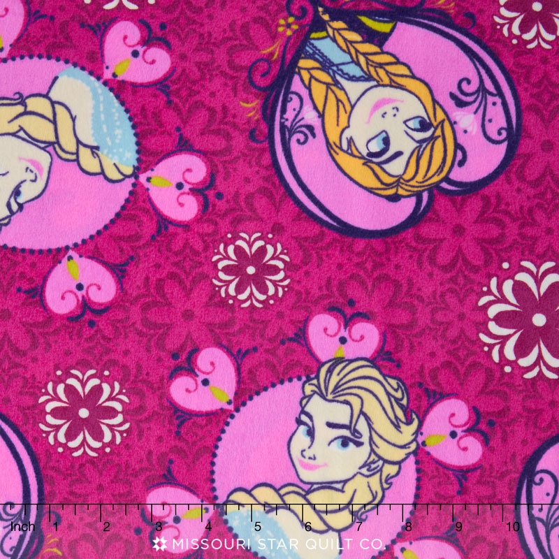 Disney - Frozen Sisters Framed Tossed Minky Yardage