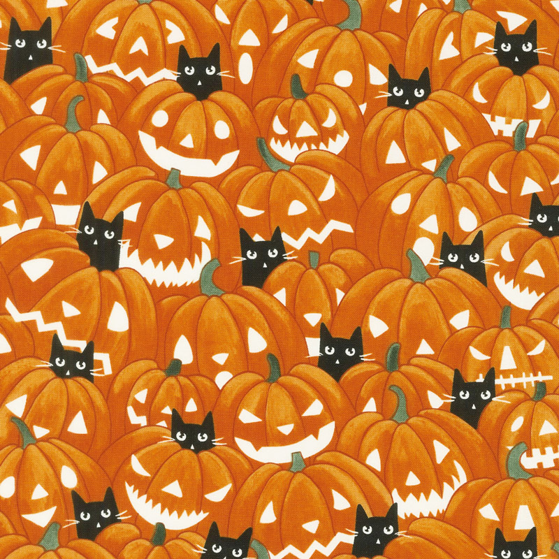 So Adora-Boo! - Pumpkins Orange Glow in the Dark Yardage