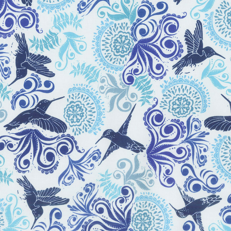 Murmur - Garden Indigo Yardage
