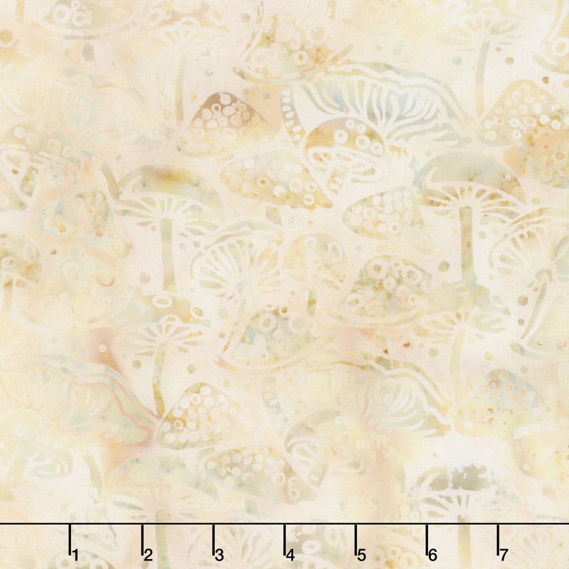 Quiet Shades Batiks - Mushrooms Weeds Yardage