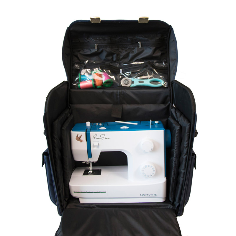 EverSewn Machine Rolling Tote Navy EverSewn EverSewn