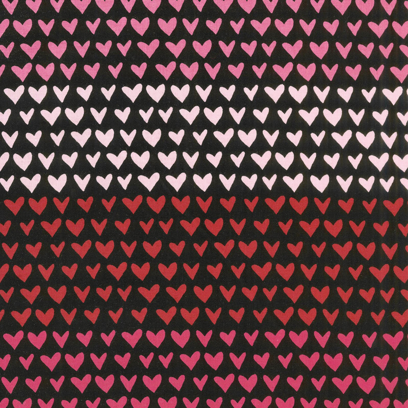 Hello Sweetheart - Gradient Black Yardage