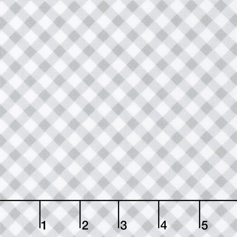 Greenery - Diagonal Check Grey Yardage