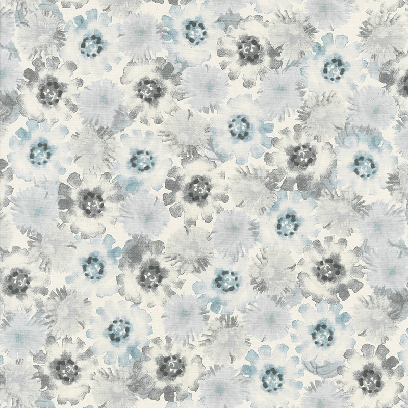 Natural Blooms - Dasies Graphite Yardage