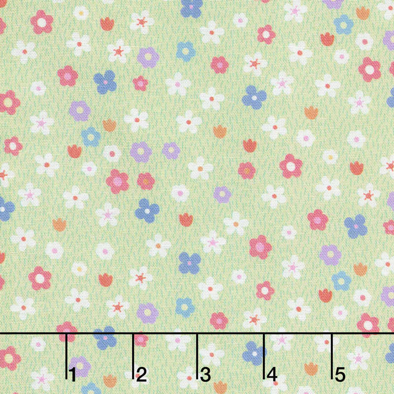 Molang - Flowers Green Yardage