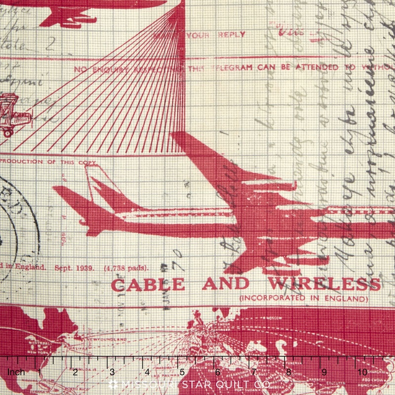 Eclectic Elements - Correspondence Jet Setter Red Yardage